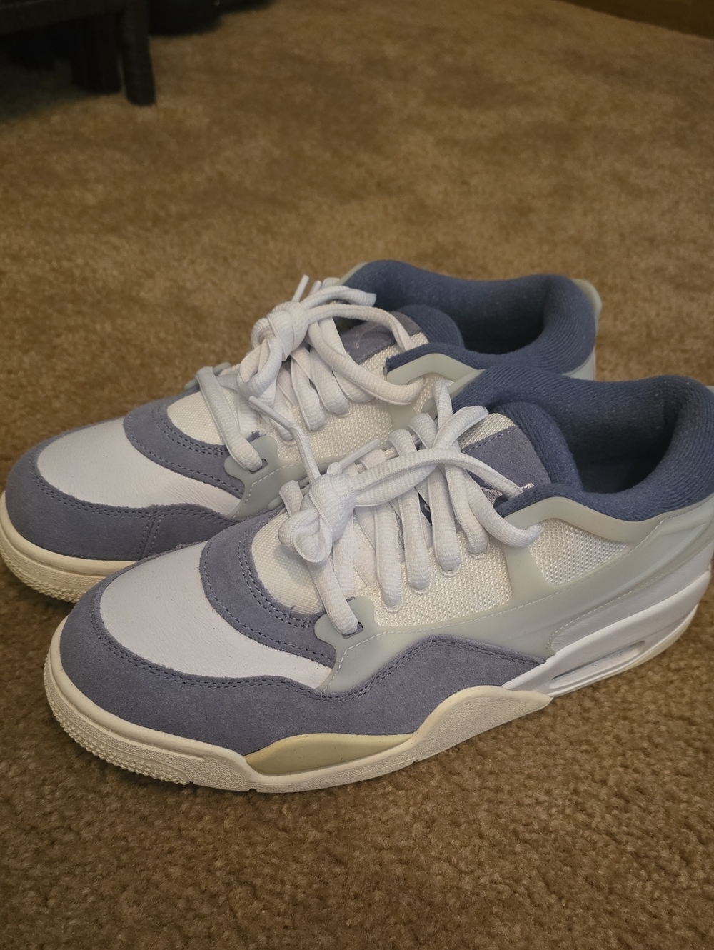 Nike Air Jordan 4 RM Diffused Blue Ashen Slate Sneakers, FQ7939-101, Size 8